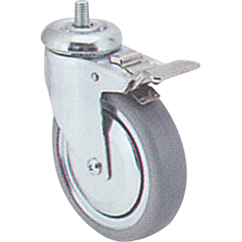 Roulette zingu&eacute;e, Pivotant avec frein, Diam&egrave;tre 3" (76 mm), Capacit&eacute; 180 lb (82 kg) Groupe Generik