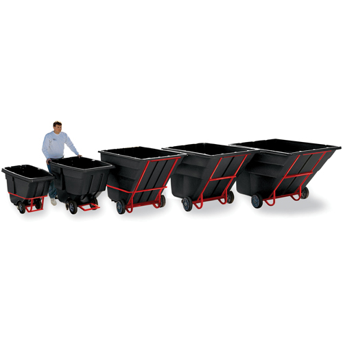 Tilt Truck, Polyethylene, 1-1/2 cu. yd., 1200 lbs. Load Capacity Groupe Generik