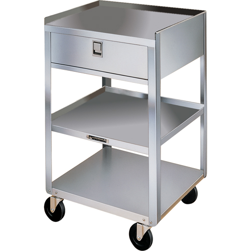 Stainless Steel Equipment Stands, 300 lbs. Capacity, Stainless Steel, 16-3/4" x W, 30-1/8" x H, 18-3/4" D, 1 Drawers Groupe Generik