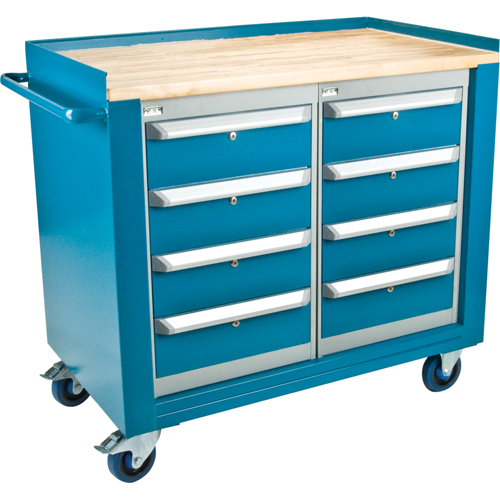 Industrial Duty Mobile Service Workbenches, Wood Surface Groupe Generik