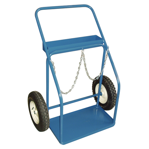 Gas Cylinder Carts, Pneumatic Wheels, 25" W x 13" L Base, 400 lbs. Groupe Generik