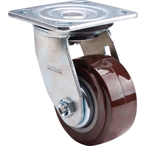 Caster, Swivel, 4" (101.6 mm), Polyurethane, 550 lbs. (249.5 kg.) Groupe Generik