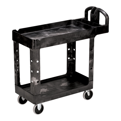 Heavy Duty Utility Cart - 4500-88, 2 Tiers, 17-1/8" x 33-1/4" x 39", 500 lbs. Capacity Groupe Generik