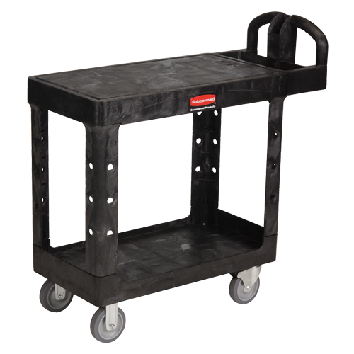 Flat Shelf Heavy Duty Utility Cart - 4505-00, 2 Tiers, 17-1/4" x 38-1/10" x 38-1/2", 500 lbs. Capacity Groupe Generik