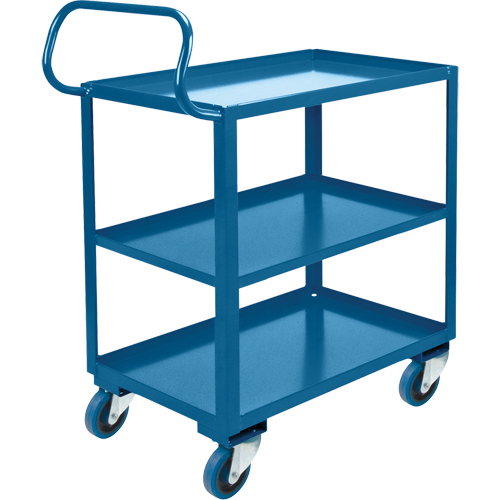 Ergonomic Shelf Truck, 800 lbs. Capacity, Steel, 26" W x 37" H x 38" D, Lip Up Groupe Generik