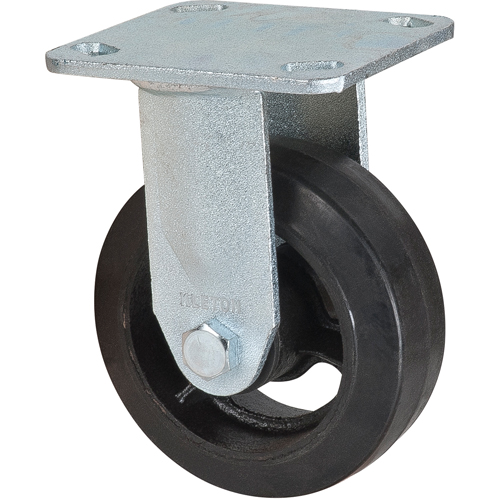 Mold-on Caster, Rigid, 5" (127 mm), Rubber, 440 lbs. (199 kg.) Groupe Generik