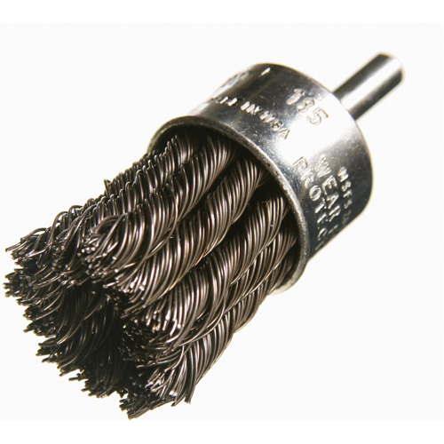 Knotted Wire End Brushes, 1" Dia., 0.012" Wire Dia., 1/4" Shank Groupe Generik