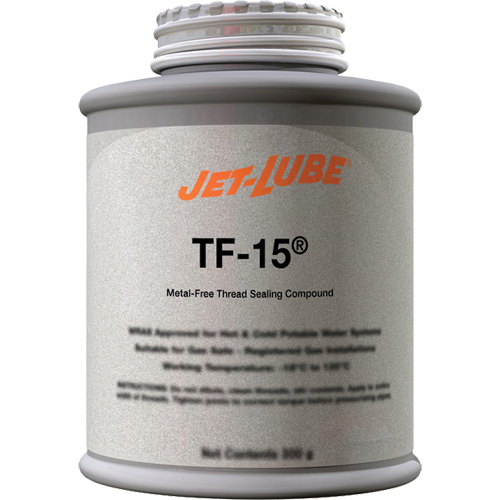 TF-15&reg; Metal-Free Thread Sealing Compound, Brush-Top Can, 227 ml, -46° C - 315° C/50° F - 600° F Groupe Generik