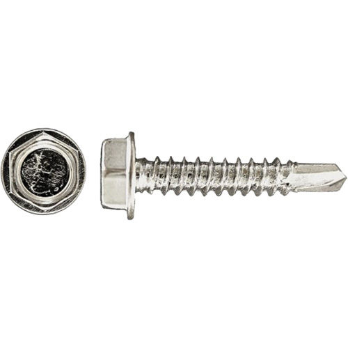 100-Piece Drill-X&reg; Hex HD Tapping Screws, #12 Dia., 1-1/4" L, Zinc Plated Groupe Generik