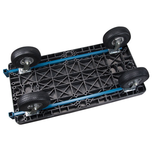 Chariots &agrave; plateforme en plastique, 48" lo x 24" la, 900 lb cap, Roues Anticrevaison Groupe Generik