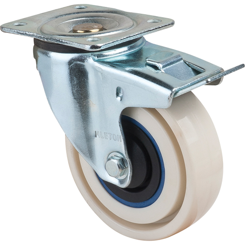 Sandwich Casters, Swivel with Brake, 4" (101.6 mm), Nylon, 440 lbs. (199.58 kg.) Groupe Generik