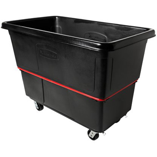 Heavy-Duty Utility Truck, Black Recycled Plastic, 59"/34-5/8" L x 34"/59-1/64" W x 42-1/16"/42-7/8" H, 27 cu. ft. Volume, 1200 lbs. Capacity Groupe Generik