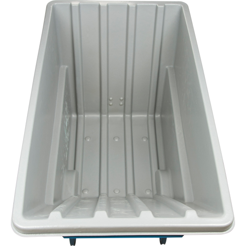 Chariot basculeur en acier, Poly&eacute;thyl&egrave;ne, 1,1 vg³, Capacit&eacute; de charge de 1250 lb Groupe Generik