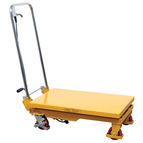 Hydraulic Scissor Lift Table, 17.75" L x 27.5" W/27-1/2" L x 17-3/4" W, Steel, 330 lbs. Capacity Groupe Generik