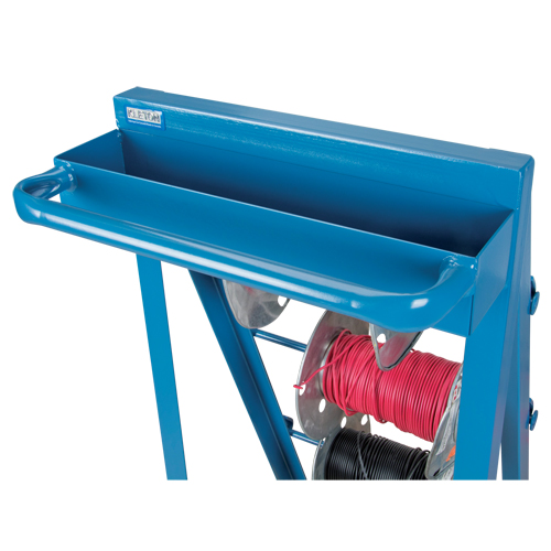 Portable Wire Reel Caddy, Steel, 4 Rod, 24-1/2" W x 49" H x 23" D, 400 lbs. Capacity Groupe Generik