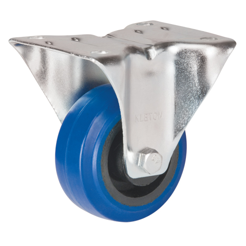 Blue Caster, Rigid, 3" (76 mm), Rubber, 285 lbs. (129 kg.) Groupe Generik