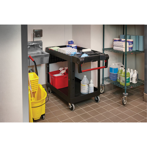 Heavy-Duty Adaptable Utility Cart, 2 Tiers, 25-1/5" x 36" x 51-1/2", 500 lbs. Capacity Groupe Generik