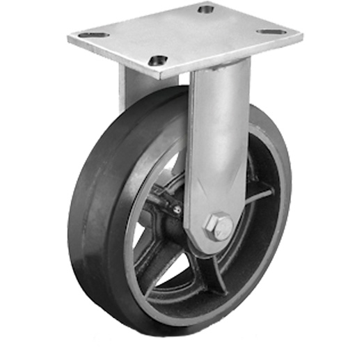 Heavy-Duty Plate Caster, Swivel, 6" (152.4 mm), Rubber, 450 lbs. (204 kg.) Groupe Generik