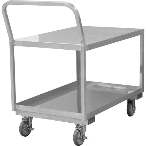Industrial Grade Low Profile Shop Cart, 2 Tiers, 24-1/8" W x 40-3/4" D x 38-1/8" H, 1200 lbs. Cap. Groupe Generik