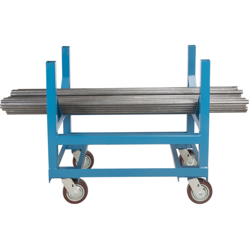 Chariot &agrave; berceaux pour tuyaux et barres, 36" lo x 24" la x 34" h, Capacit&eacute; de 2500 lb, Roue Polyur&eacute;thane Groupe Generik