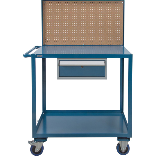 Mobile Service Cart, 2 Tiers, 24" W x 57" H x 40" D, 1200 lbs. Capacity Groupe Generik