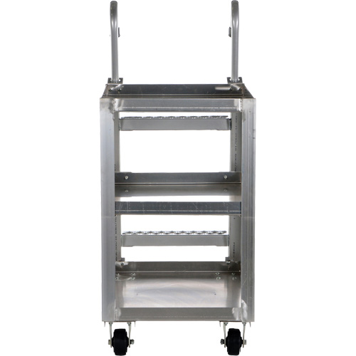 Stockpicker Truck, Aluminum, 21-7/8" W x 40" D, 3 Shelves, 660 lbs. Capacity Groupe Generik