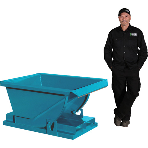 Conteneur autobasculeur, Acier, 1/4 vg³, Bleu Groupe Generik