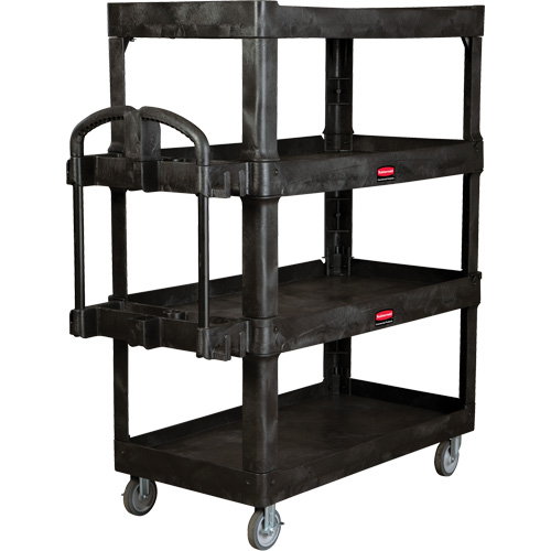 Heavy-Duty Ergo Utility Cart, 4 Tiers, 24-1/4" x 62-2/5" x 54-1/10", 700 lbs. Capacity Groupe Generik