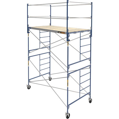 Tour d'&eacute;chafaudage compl&egrave;te avec roulettes, 66-2/10" p x 177-1/2" h Groupe Generik