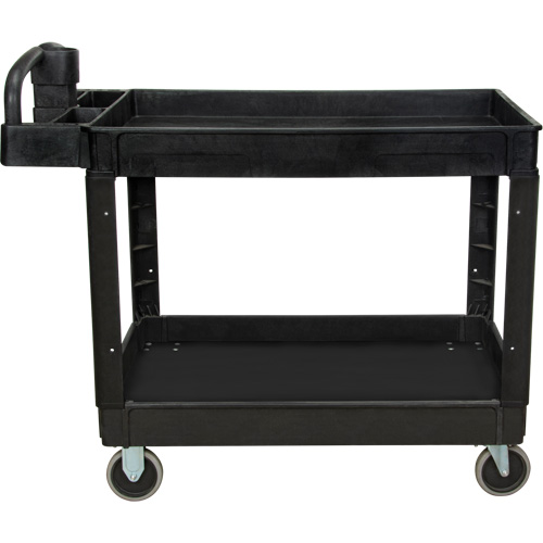 Utility Cart, 2 Tiers, 25-5/8" x 33-1/2" x 43-3/4", 550 lbs. Capacity Groupe Generik