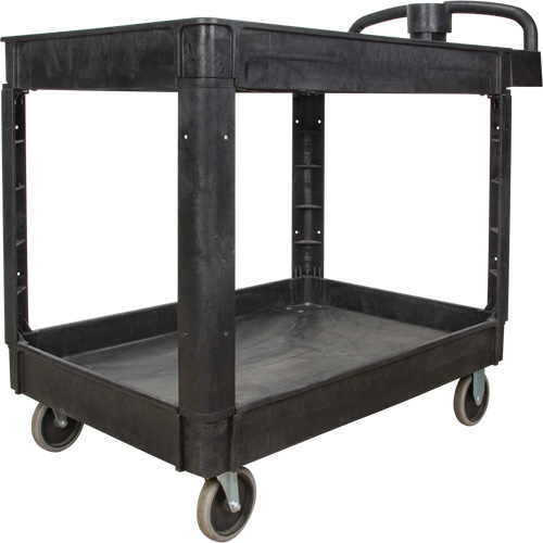 Utility Cart, 2 Tiers, 25-5/8" x 33-1/2" x 43-3/4", 550 lbs. Capacity Groupe Generik