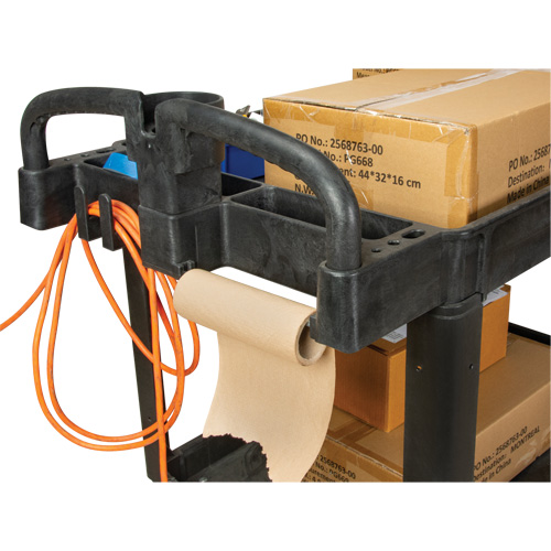 Utility Cart, 2 Tiers, 25-5/8" x 33-1/2" x 43-3/4", 550 lbs. Capacity Groupe Generik