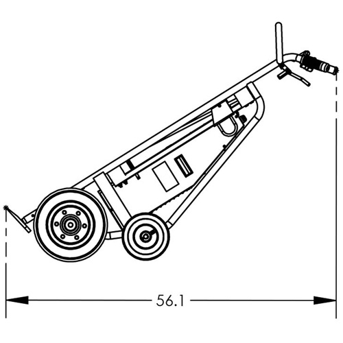 Powered Drum Hand Truck with Pneumatic Wheels Groupe Generik
