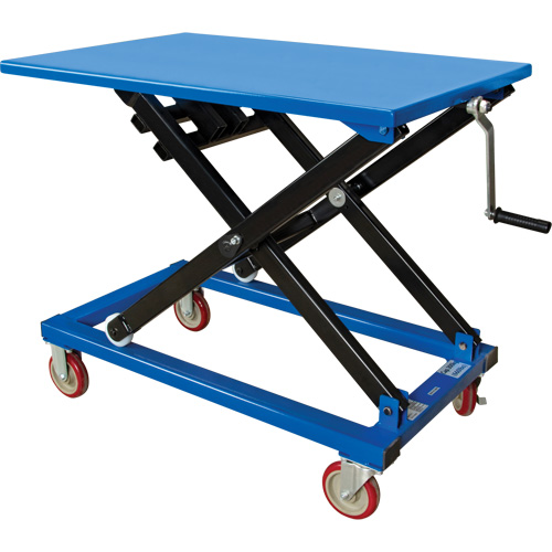 Table &eacute;l&eacute;vatrice manuelle &agrave; ciseaux, 37-3/8" lo x 23-5/8" la, Acier, Capacit&eacute; 660 lb Groupe Generik