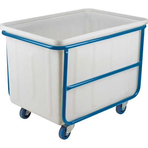 Straight Wall Box Truck, White Polyethylene, 46" L x 28" W x 31" H, 14 cu. ft. Volume, 1000 lbs. Capacity Groupe Generik