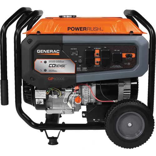 Portable Generator with COsense&reg; Technology, 10000 W Surge, 8000 W Rated, 120 V/240 V, 7.9 gal. Tank Groupe Generik