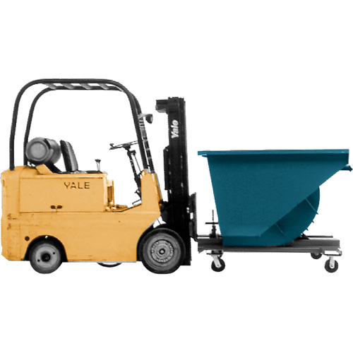 Conteneur autobasculeur, Acier, 1 vg³, Bleu Groupe Generik