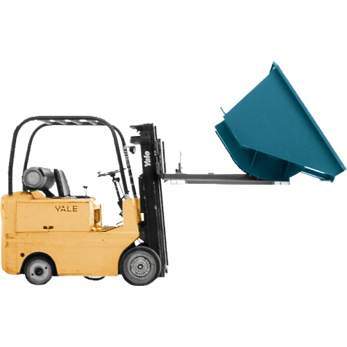 Conteneur autobasculeur, Acier, 3/4 vg³, Bleu Groupe Generik