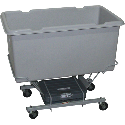 Scale Carts, Polyethylene, 33" L x 19" W x 29" H, 5 cu. Ft. Volume, 250 lbs. Capacity Groupe Generik