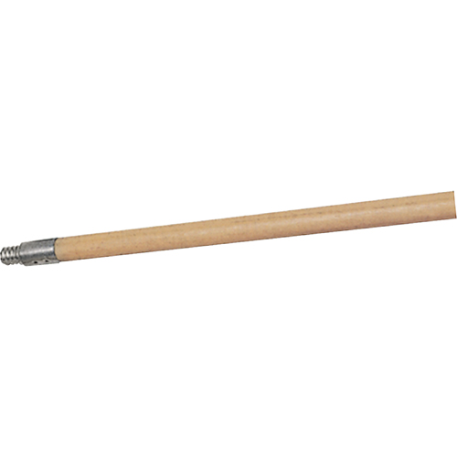 Structural Foam Push Broom Handle, Wood, ACME Threaded Tip, 15/16" Diameter, 60" Length Groupe Generik