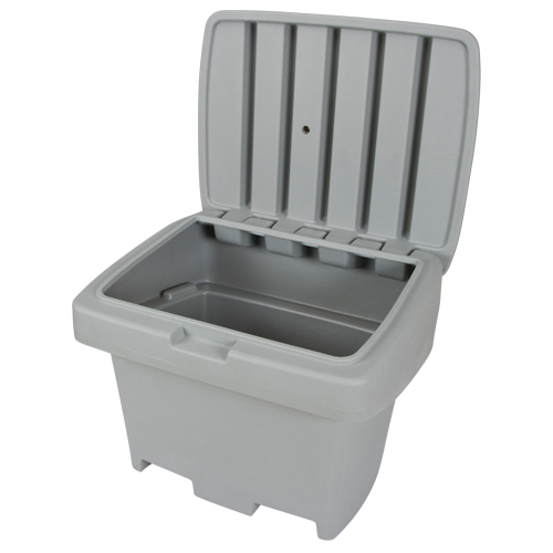 Contenant de rangement robuste pour l'ext&eacute;rieure pour sel et sable, 30" x 24" x 24", 5,5 pi³, Gris Groupe Generik