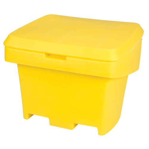 Contenant de rangement robuste pour l'ext&eacute;rieure pour sel et sable, 30" x 24" x 24", 5,5 pi³, Jaune Groupe Generik