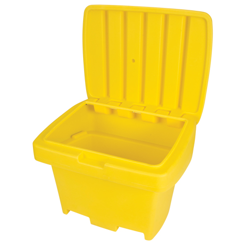 Contenant de rangement robuste pour l'ext&eacute;rieure pour sel et sable, 30" x 24" x 24", 5,5 pi³, Jaune Groupe Generik