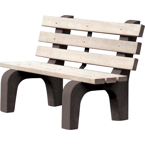 Bancs de parc, Plastique recycl&eacute;, 72" lo x 25" la x 31" h, Gris Groupe Generik