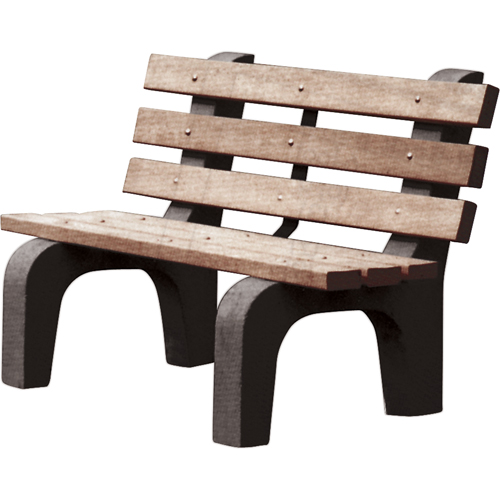Bancs de parc, Plastique recycl&eacute;, 48" lo x 25" la x 31" h, Brun Groupe Generik