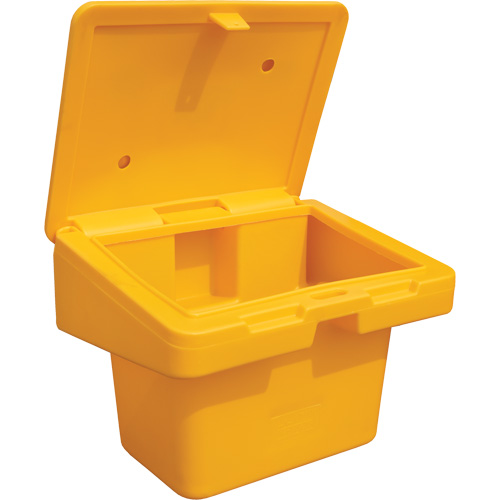 Salt Sand Container SOS, With Hasp, 30" x 24" x 24", 5.5 cu. Ft., Yellow Groupe Generik
