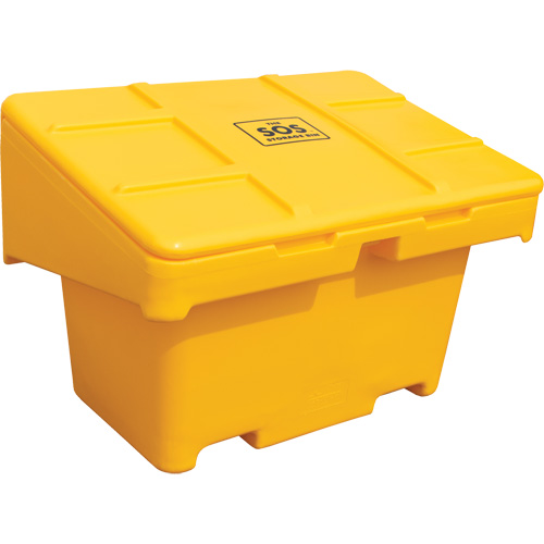 Contenants pour sel & sable SOS, Avec Moraillon, 42" x 29" x 30", 11 pi³, Jaune Groupe Generik