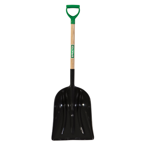 Grain & Coal Scoop Shovel, Wood, Polypropylene Blade, D-Grip Handle, 30-1/4" Length Groupe Generik