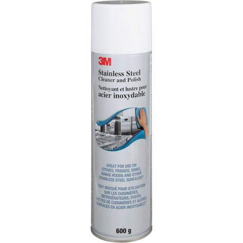 Nettoyant et produit &agrave; polir pour l'acier inoxydable, 21,5 oz., Canette a&eacute;rosol Groupe Generik