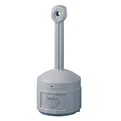 Smokers Cease-Fire&reg; Cigarette Butt Receptacle, Free-Standing, Plastic, 4 US gal. Capacity, 38-1/2" Height Groupe Generik